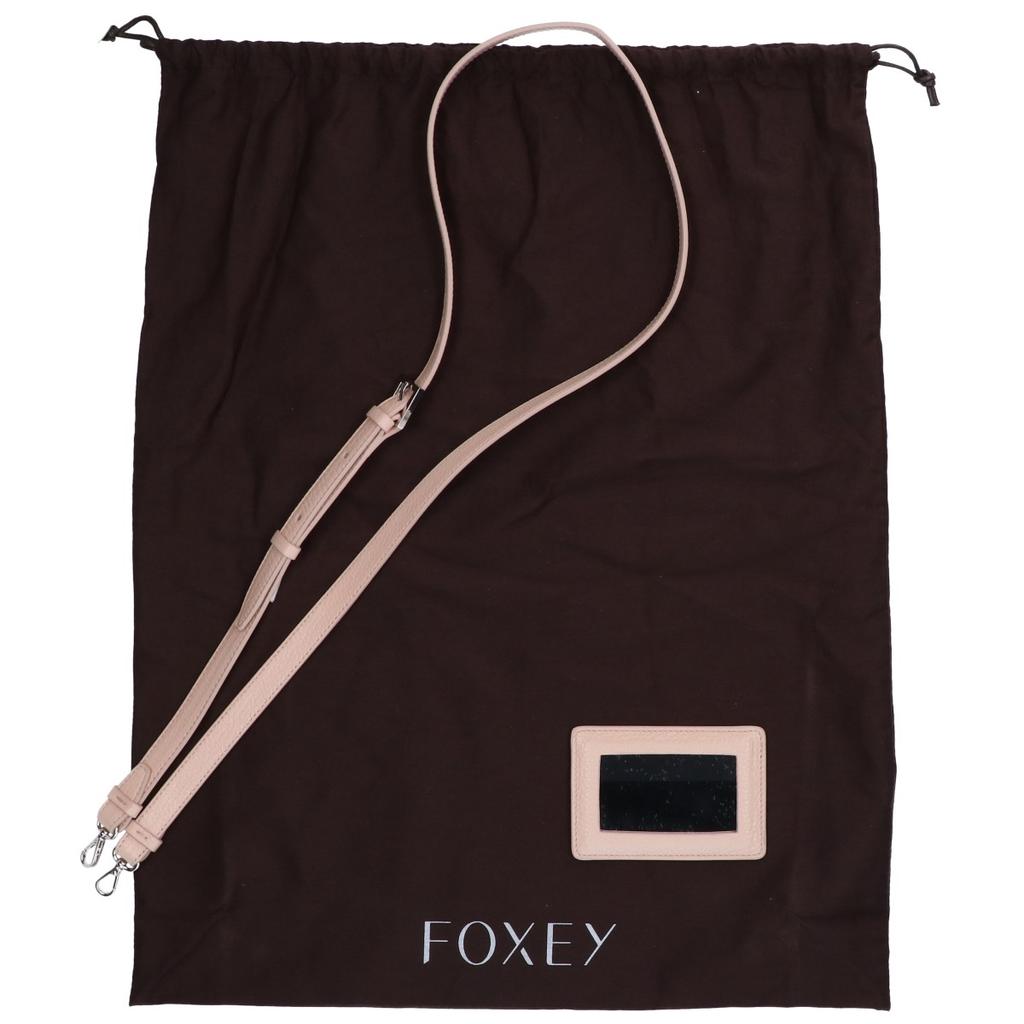 FOXEY [] Leather 2WAY Shoulder Tote Bag beigeUsed