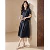 D.F.DEAR Lace Trim Doll Collar Short Sleeve Top & A-Line Midi Skirt Set
