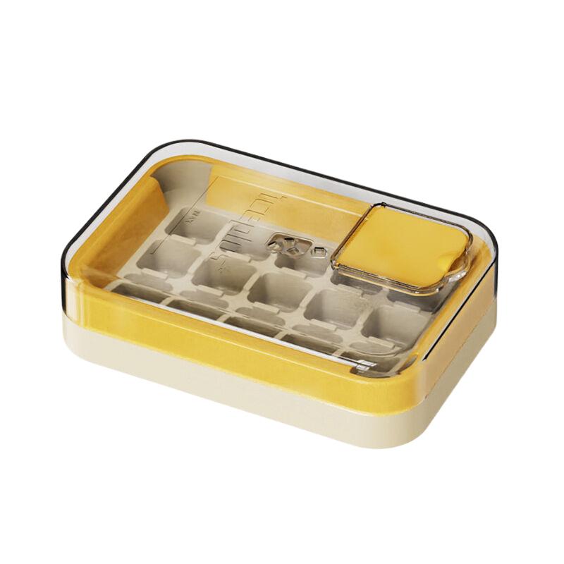 

Пластиковая форма для льда на 15 ячеек для летних напитков, многоразовая быстрозамораживающая форма для льда с крышкой, идеально подходит для коктейлей, охлаждения напитков, вечеринок жёлтый