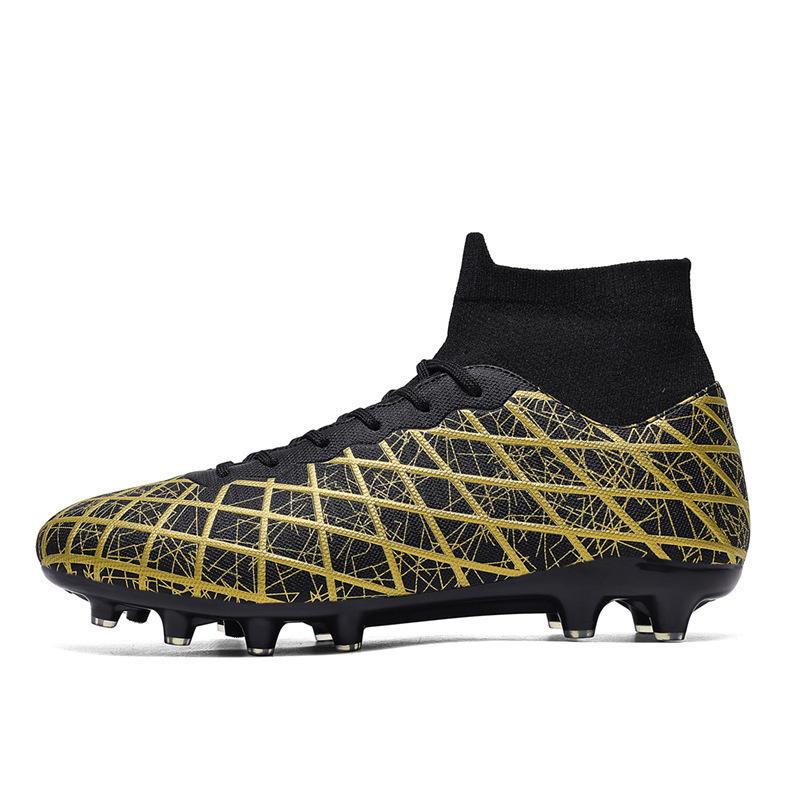 

High-Top Football Shoes Men S And Women S Ag Long Nails Tf Broken Nails Artificial Grass Game Football Shoes 35