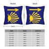 Camino De Santiago Symbol Square Pillowcases Polyester Home Shells Arrow Cushion Case Funny Decor Pillowcase 45*45