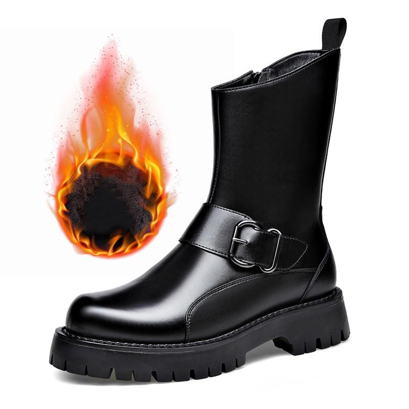 

Модные мужские ботинки челси дизайнерская обувь сценическое платье для ночного клуба натуральная кожа ботинки на платформе стильные осенне-зимние ботинки 250