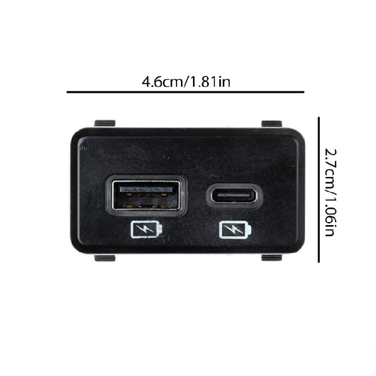 Essential Car USB Socket for T98Q7-6RR0A T98Q76RR0A T99Q7-6LB0A T99Q7-6LB0B, Quick Charging Feature, No Tools Required