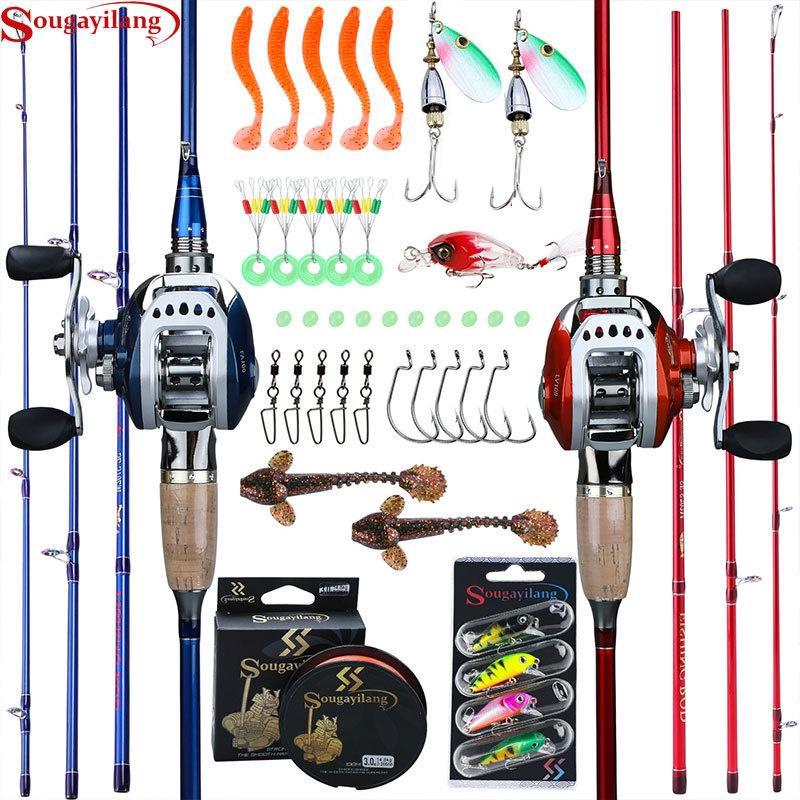 Baitcaster Rod Reel Combos 4 Section 2 1m Casting Rod Baitcasting Reel For Bass Trout Salmon Fishing Buy At A Low Prices On Joom E Commerce Platform
