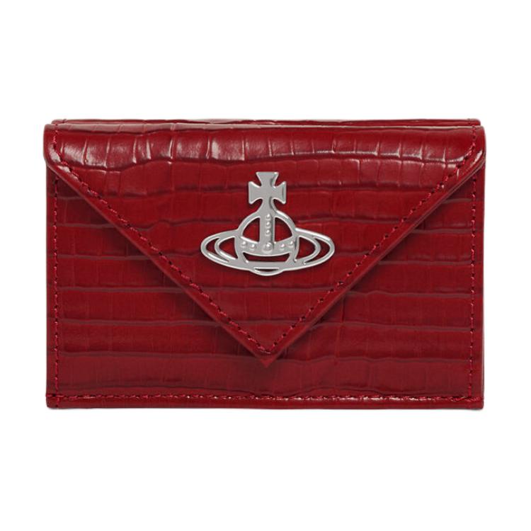 

VIVIENNE WESTWOOD West Queen Mother Logo Embossed Leather Wallet Women Wallet Red 5115002FWL00C0RED Basic Set (Bag)
