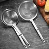 Stainless Steel Deep Skimmer with Long Handle Heavy-Duty Slotted Spoon for Dumplings Noodles Frying Rust-Proof Dishwasher Safe Essential Kitchen Tool