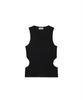 Yuupeu Backless Ribbed Sleeveless - Black