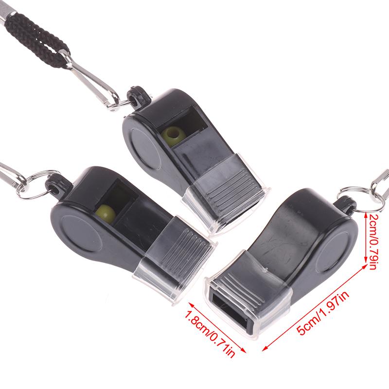 High Strength Black Halter Whistle, Multi-Pack Sports Referee Whistle For Basketball Volleyball Outdoor Hiking Emergency Use