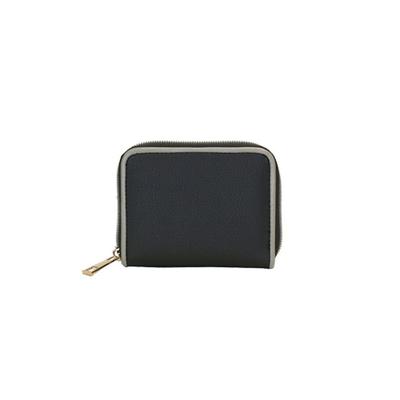 Faux Leather Compact Accordion Wallet Color-block 11-2215-BK