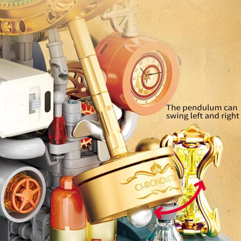New Retro Rotating Earth Model Building Block Splicing Movable Construction Educational Decoration Ornament Toy Collection Gift