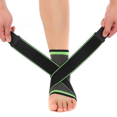 3d Weaving Pressurized Bandage Elastic Nylon Strap Ankle Support Brace Basketball Football