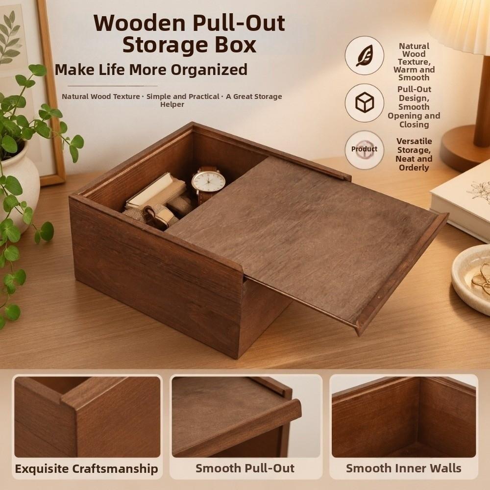 Dust-Proof Jewelry Storage Box Wood Gift Packaging Box  Bracelet/Necklace