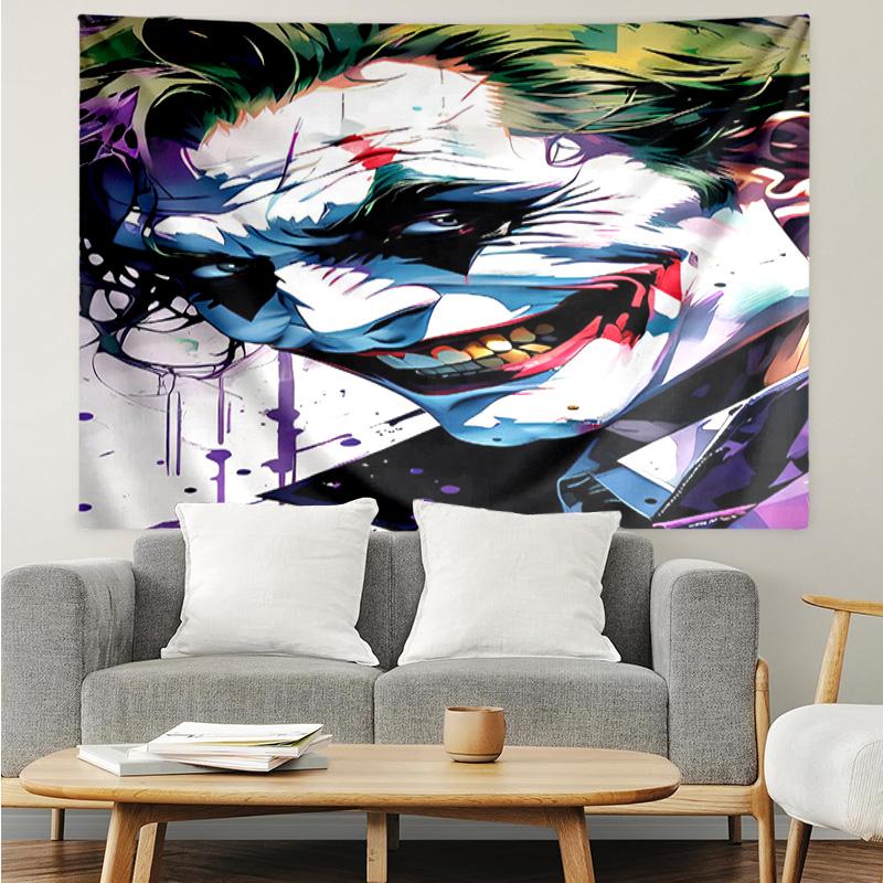 1PC Cool clown Pattern K-pop music group Tapestry Accessories for Bedroom,Livingroom, dormitory Room Wall Decor Fan Birthday Gifts