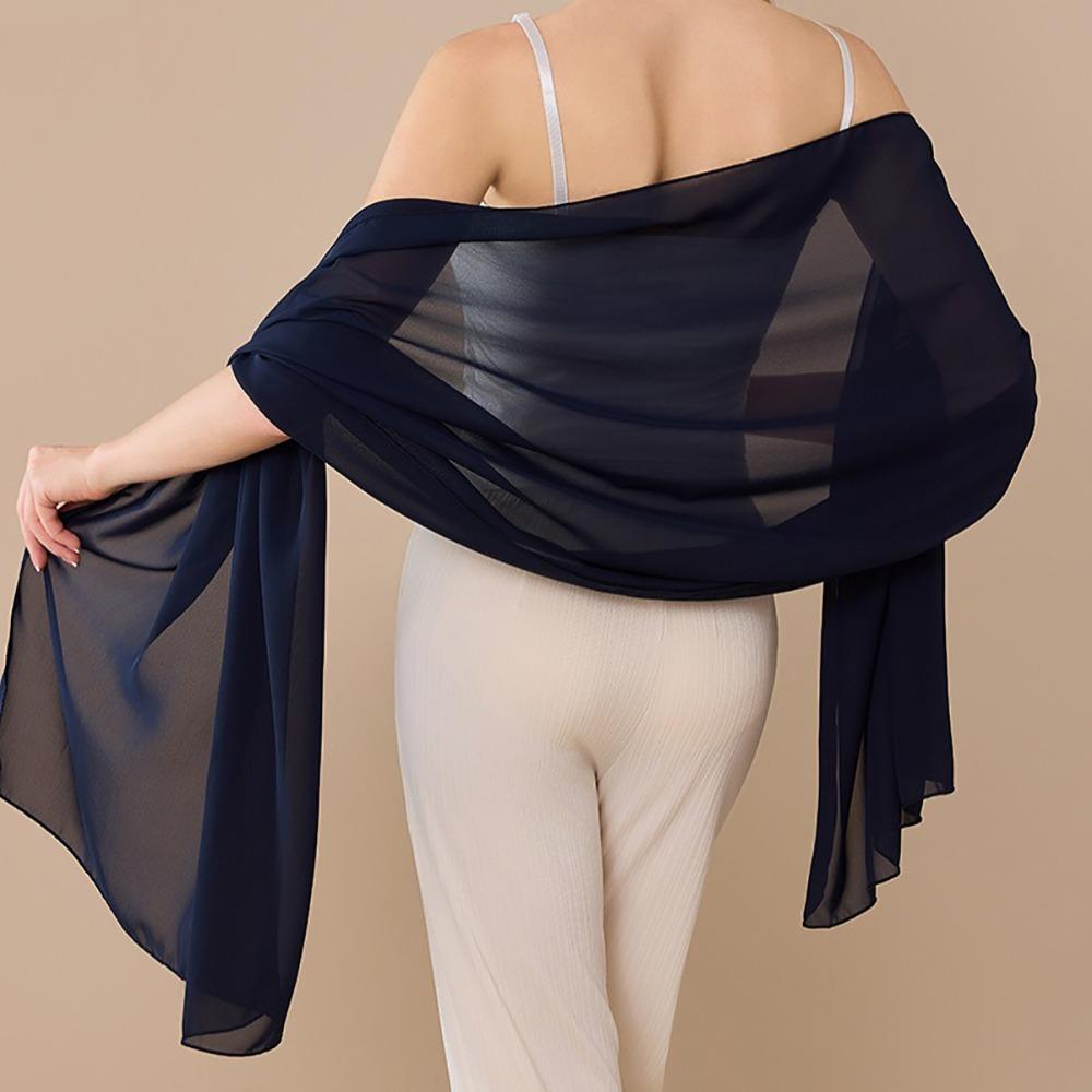 Elegantes Chiffon Chiffon Schal Langes Leichtes Gewebe Brautjungfern Schal Abend Schal Brautparty