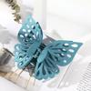 Double Layered Hollow Butterfly Hair Clip Large Solid Color Frosted Butterfly Clip Women's Fashion Hair Accessory Gift Hair Clip