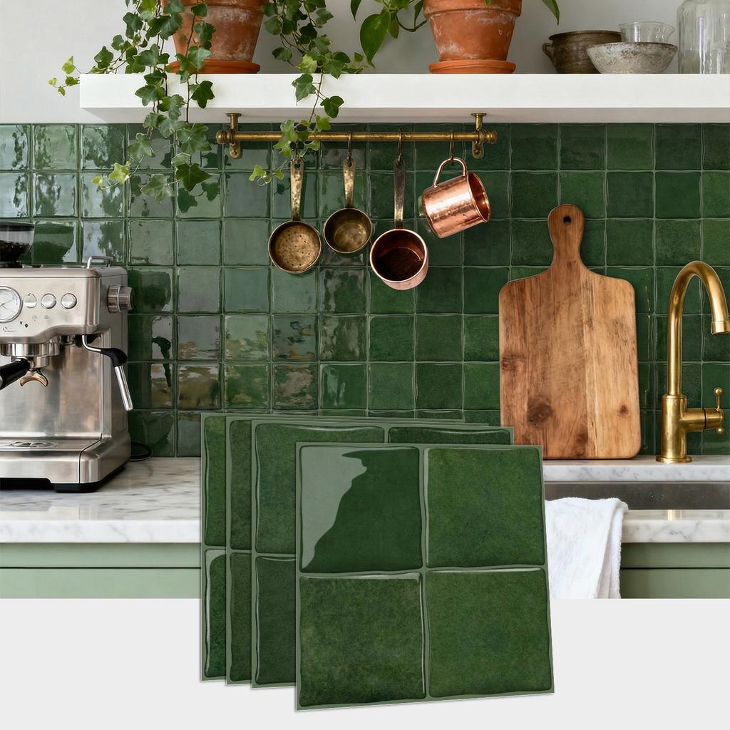 Peel-and-stick self-adhesive tile stickers Self-adhesive tile decals Kitchen and bathroom backsplash decoration Bedroom decor