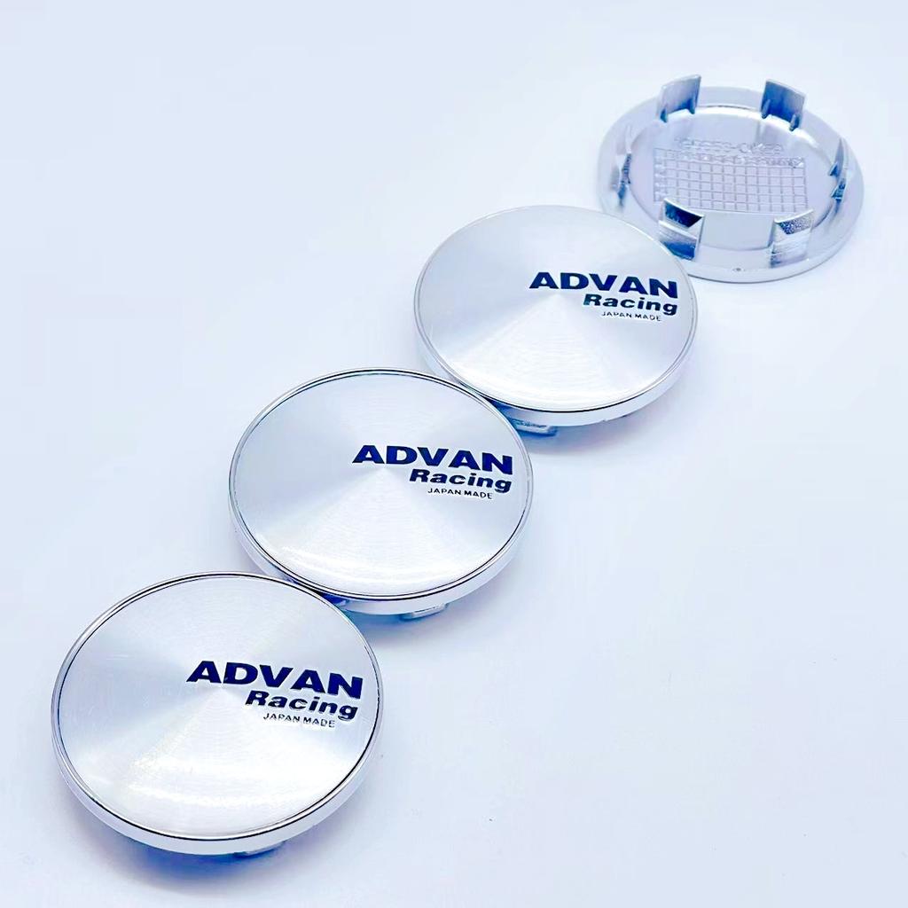 4pcs/Lot High Quality ADVAN Racing Emblem Logo 59mm Car Wheel Center Caps High Cap Accessories Wheels Hub Rim Hubcaps Cover