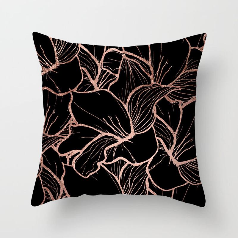 Car Cushion Cover Geometric Gold Print Sofa Square Pillow Cover Cushion Cover Home Furnishings