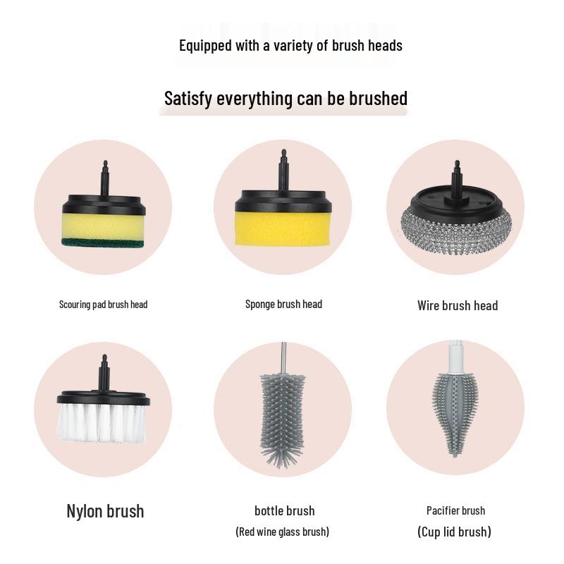 Multifunctional Handheld Electric Cleaning Brush for Kitchen, Bathroom, Bowls, and Shoes