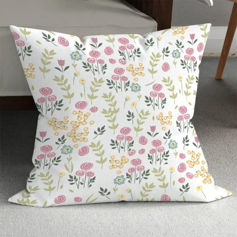Spring Beautiful Pillowcase Abstract Floral  Living Room  Bed Sofa
