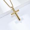 Simple Curved Titanium Steel Cross Necklace ,Neutral And Cool Style Pendant For Men And Women To Wear