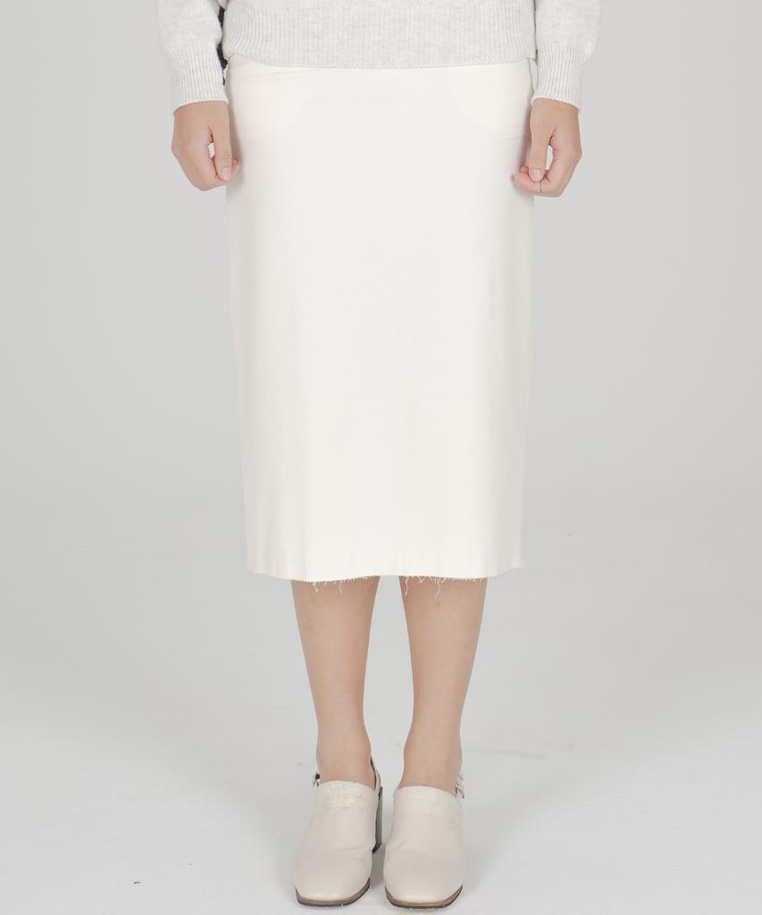 Odd Dot String Cotton Skirt [Ivory]
