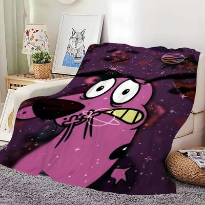 C-Courage the C-Cowardly D-Dog Skicomfort Warm Soft Baby Blanket Suitable Home Kid Lunch Blanket for Home Office Daily Use Cover