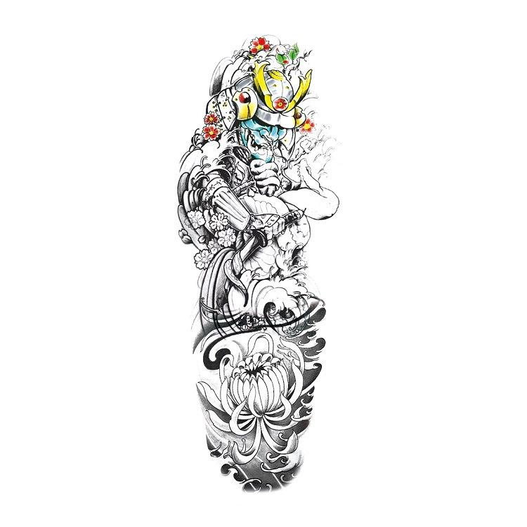 Tattoo Sticker, Flower Arm Skull Totem, Eye Of Eternal Wisdom, Wind Set Tqb Simulation Tattoo Sticker