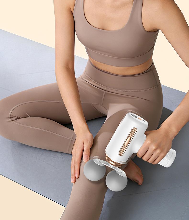 Handheld Angled Fascia Gun: Full Body Electric Massager for Waist, Back, Shoulder, and Neck.
