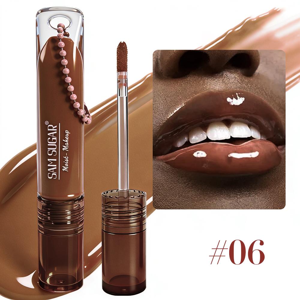 Lucidalabbra Perla Specchio Rossetto Idratante a Lunga Tenuta Lucentezza Glitter Smalto Non Si Attacca alla Tazza Jelly Pout Tinta Labbra Trucco