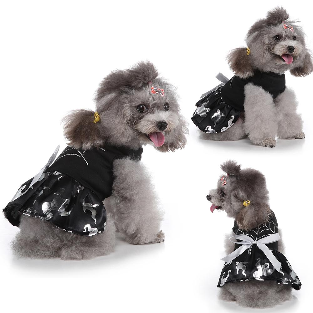 

Костюм на Хэллоуин, костюм щенка-паука-призрака, платье для собаки, юбки, забавная одежда для домашних животных