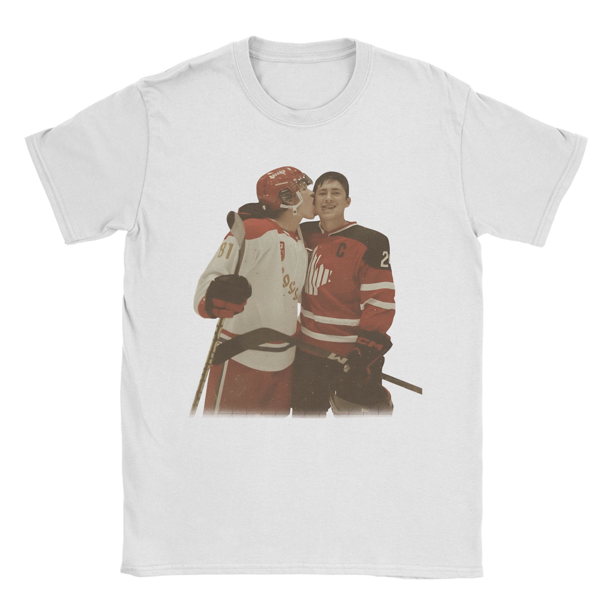 Hockey Players Kiss T-shirt XXXL
