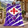 Manta de Franela con Nombre Personalizado ACF Fiorentina Manta Suave Cálida de Felpa Personalizada Regalo para Familiares Amigos