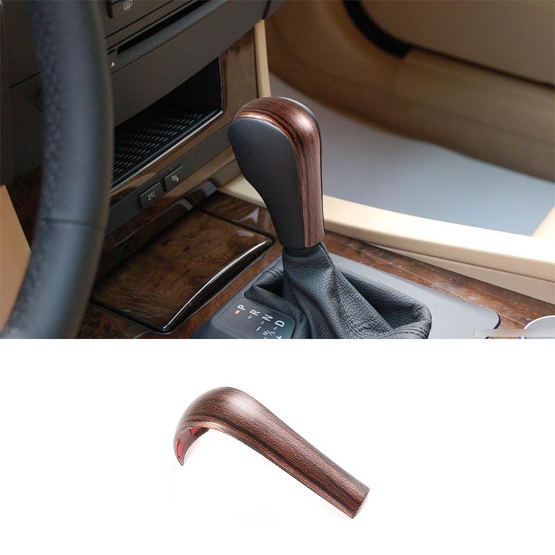 1 Pcs ABS Carbon For BMW 3 5 6 Series X3 X5 E39 E46 E53 E60 E61 E63 E83 2004-2010 Car Interior Gear Shift Head Cover Accessories
