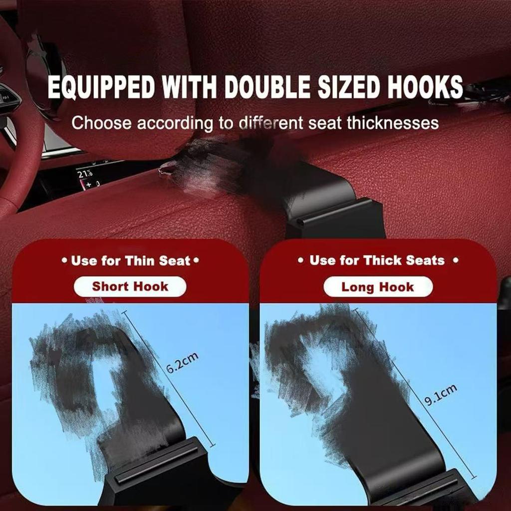 Universal Car Seat Back Multifunctional Phone & Cup Holder Hook Storage Box