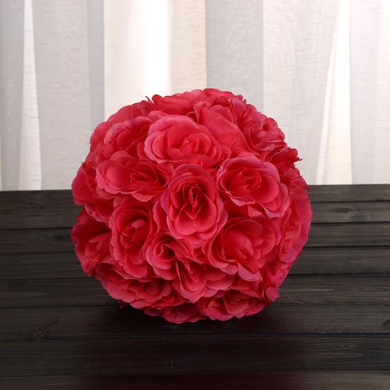 7inch Artificial Rose Silk Flower Kissing Ball Wedding Party Mall DIY Decoration