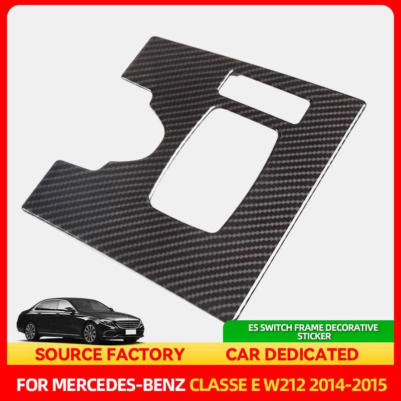 Hot Interior Mouldings Car Central Control Mode Button Panel Frame Cover Multimedia ES Switch Frame Trim Sticker For Mercedes Be