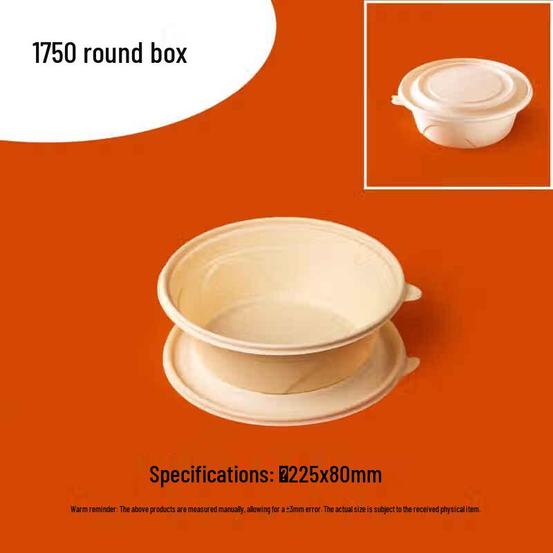 Disposable Biodegradable Corn Starch Divided Round Food Container