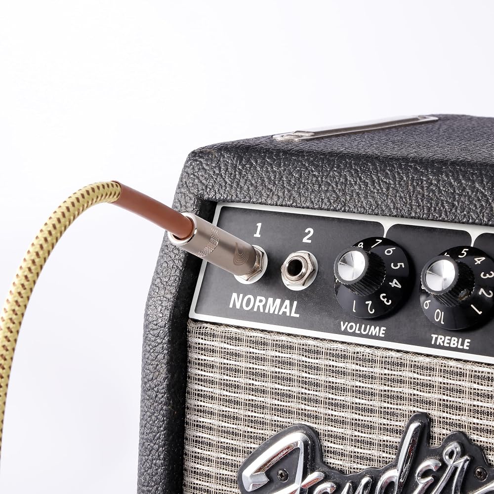D'Addario Daddario Shield Cable (Guitar Shield) Custom Series Braided Instrument Cable Gray PW-BG...