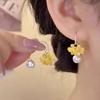 Elegant Grape Cluster and Wheat Ear Tassel Earrings for Women - Fashionable and Versatile Slimming Ear Jewelry