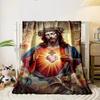 Sacred Heart Jesus Cherub Blanket bedroom Blanket for Livingroom Couch lunch break Soft throw for Friend's festival Gift