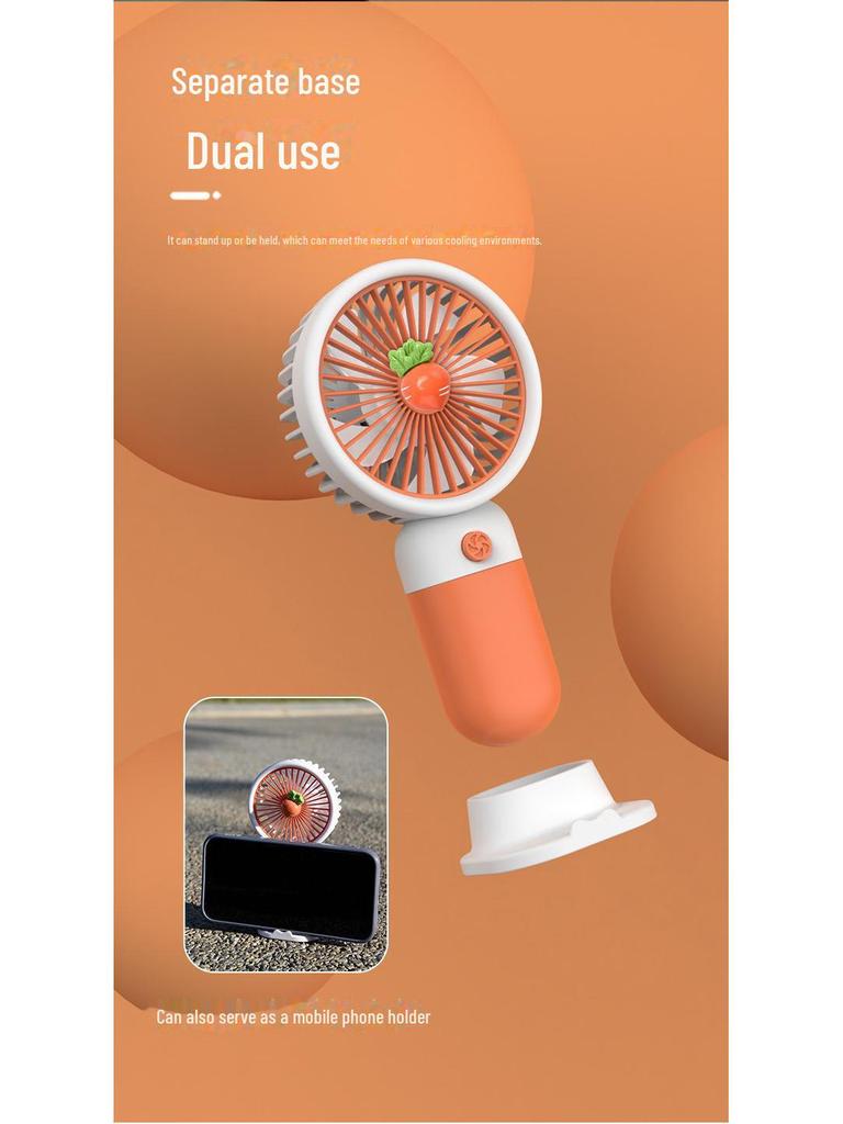 Cartoon Handheld Mini Fan with Mobile Holder - Free Shipping