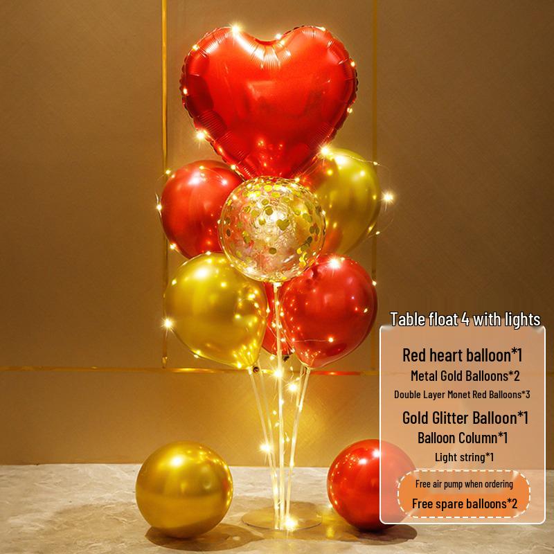 Glowing Balloon Column Stand for Birthday, Party, Shop Opening, or Proposal Decorations