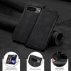 Applicable To Google Pixel9pro Mobile Phone Case Solid Color Plug-in Card Magnetic Protective Case Black