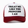 Treat Me Like The Princess I Am Letters Printed Baseball Cap Womens Harajuku 90s Fashion Snapback Hat Summer Adjustable Hats