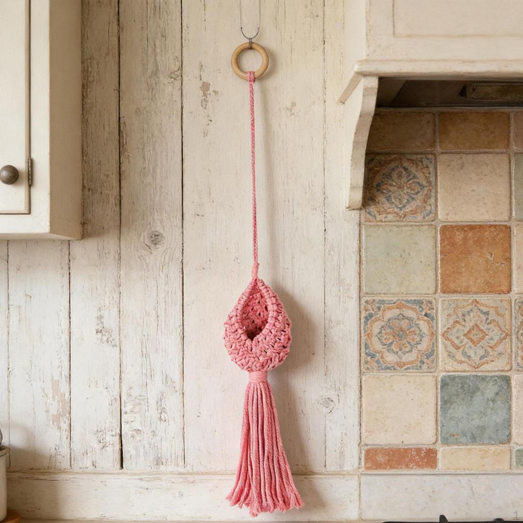 Decorative Macrame Pot Hanger, Indoor Hanging Planter Basket