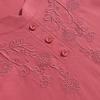 Paster Women's Embroidered Round Neck Long Sleeve T-Shirt