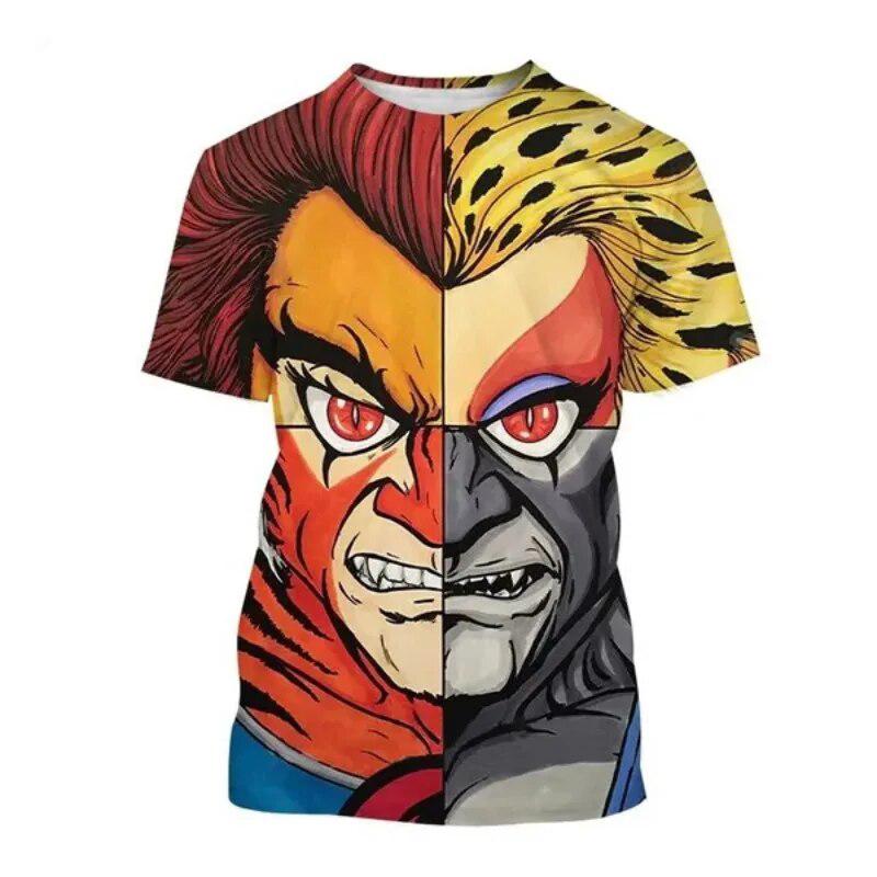 Summer Thundercats 3D Print T-Shirts Anime Streetwear Men Fashion Short Sleeve T Shirt O-Neck Male Tees Tops Clothing