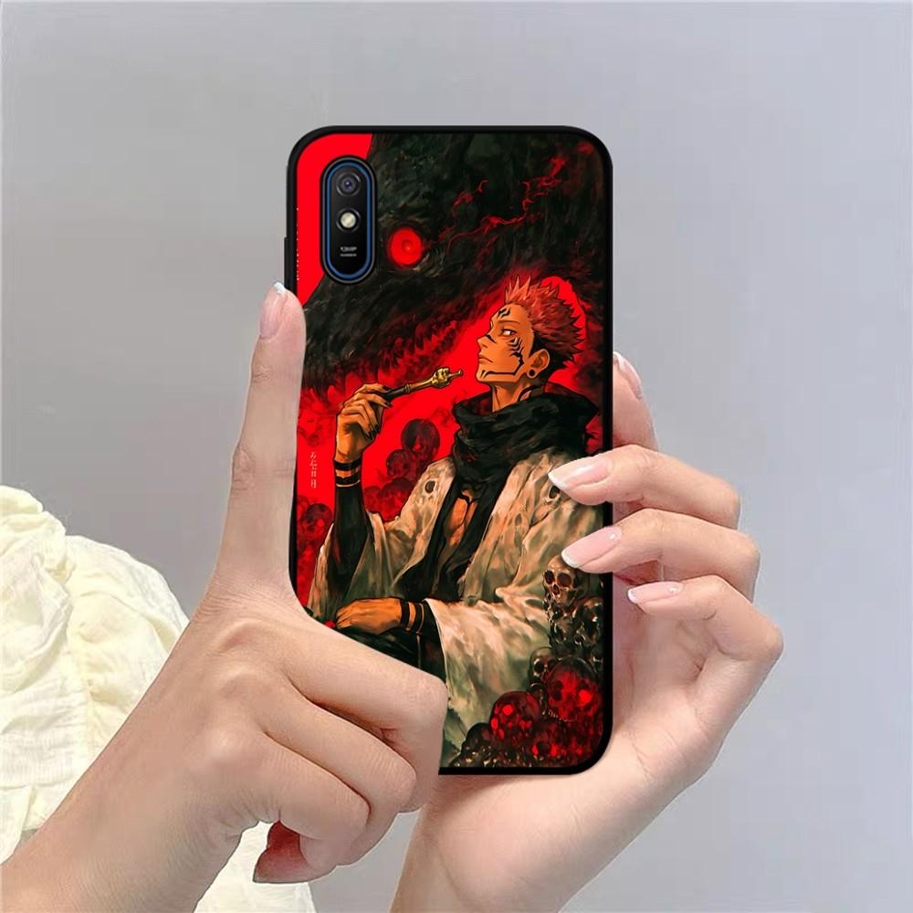 Jujutsu Kaisen Ryomen Sukuna Phone Case For Redmi 5 6 7 8 9 10 Plus Pro 6 7 8 9 A GO K20 K30 K40 Pro Plus F3 Fundas