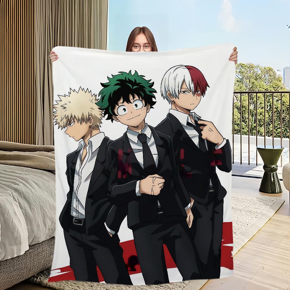 Flanela mój komfort miękki pluszowy koc na sofę salon a-akademia biuro h-bohater łóżko anime podróż prezent jednostronny nadruk